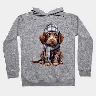 Winter German Wirehaired Pointer Dog Hoodie